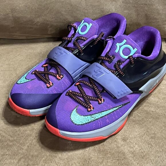 NIKE KD VII Shoes Purple 669942-500 Youth Kevin Durant Size 5.5Y NICE! - Picture 2 of 9